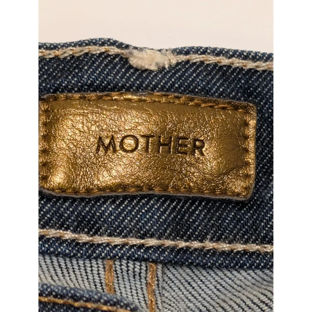 Mother‎ The Looker Crop Skinny Jeans Dark Wash Indigo Stretch Denim Size 26 USA